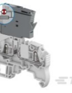 ABB泰科/TE接地接线端子ZK2.5-SF-R3保险丝端子1SNK706412R0000