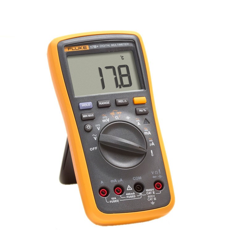 FLUKE/福禄克F17B+数字万用表自动量程高精度手持式可测温度