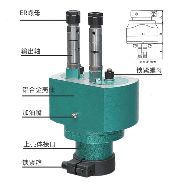 牙机专业2多钻攻孔头多头/5孔轴丝攻8多器10可调节钻12二ST轴轴钻