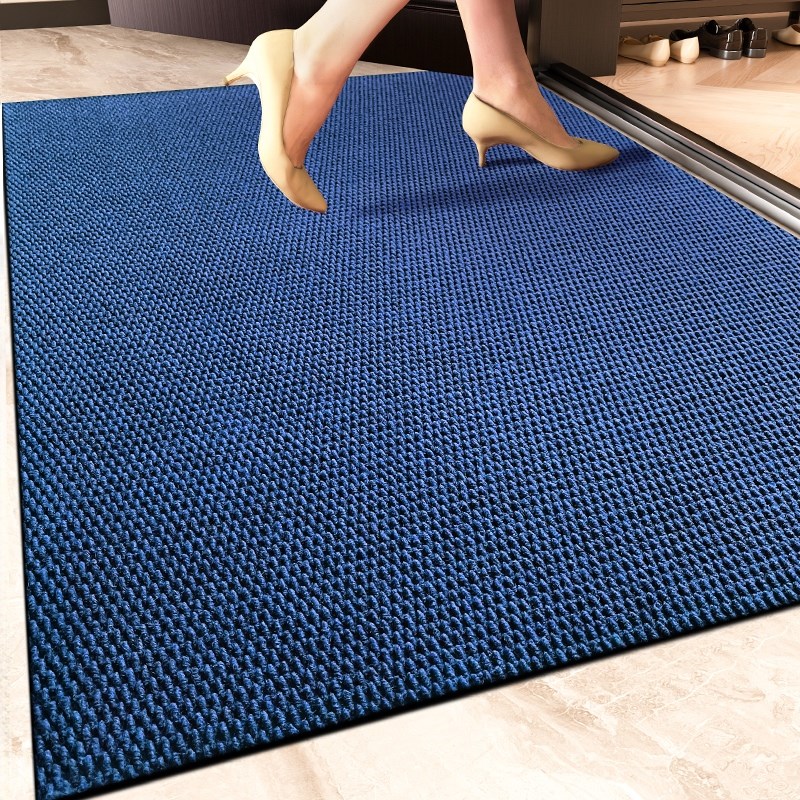 蓝色进门地垫玄关门口耐脏地毯门外除尘脚垫入户门吸水防滑门垫