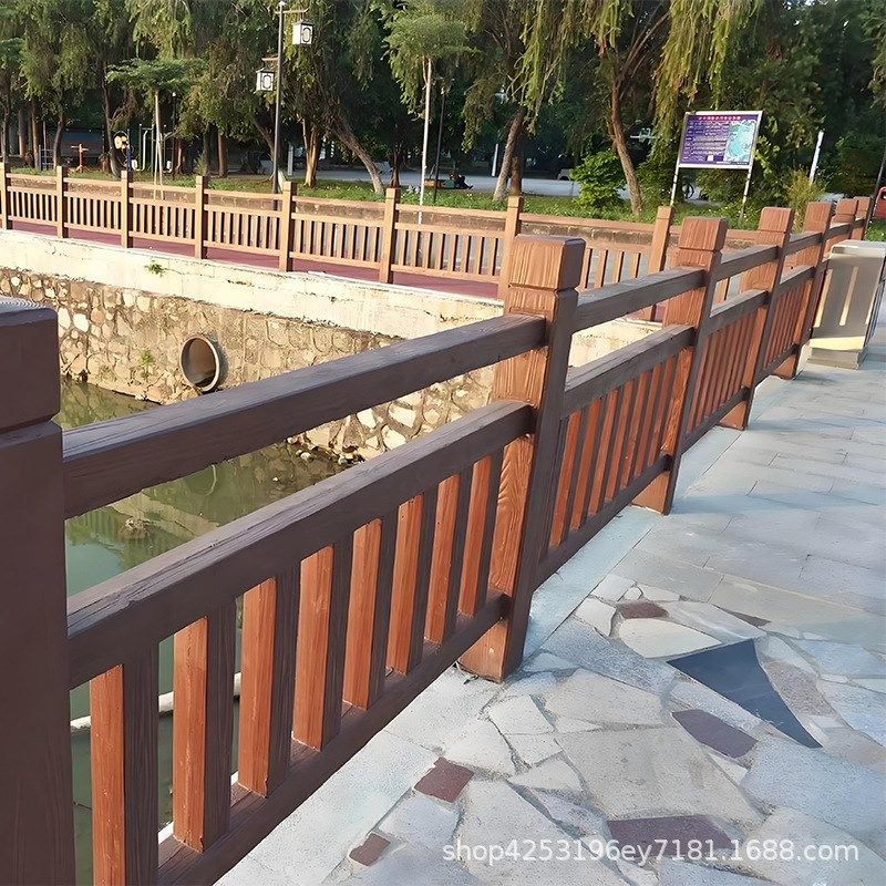 水泥仿木护栏河道园林景区装饰水泥栏杆环保耐用防水防腐