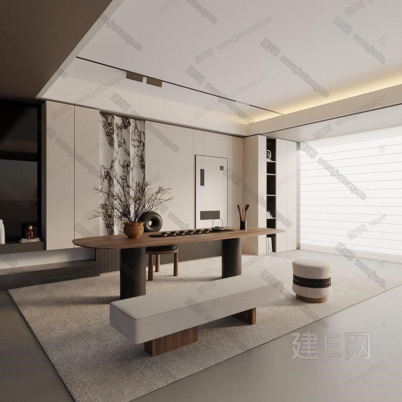 新中式实木茶桌椅组合现代宋式风格茶空间办公民宿茶楼功夫泡茶台