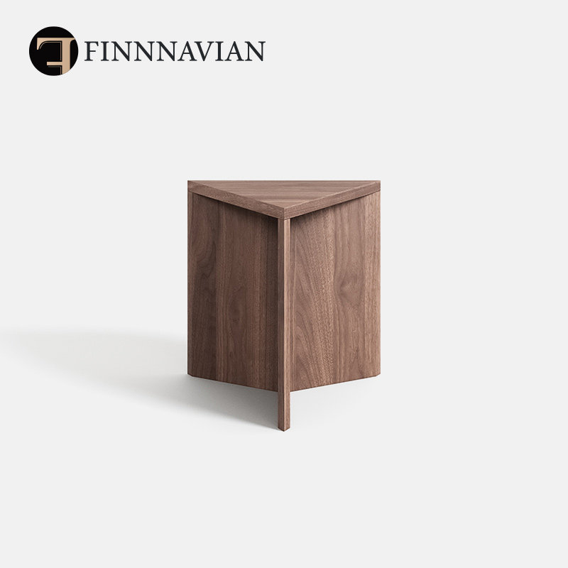 芬纳维亚 北欧原木黑胡桃换鞋凳子简约小户型橡木(Pavo-3孔雀)