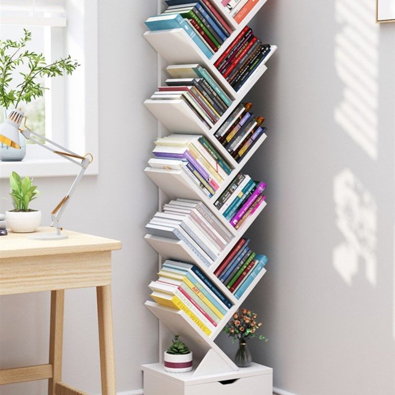 新品简约现代儿童书架置物架落地靠墙树形简易小型客厅书柜子收纳