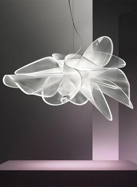 意大利设计师创意朦胧网纱水晶吊灯客厅餐厅卧室装饰艺术LED灯具