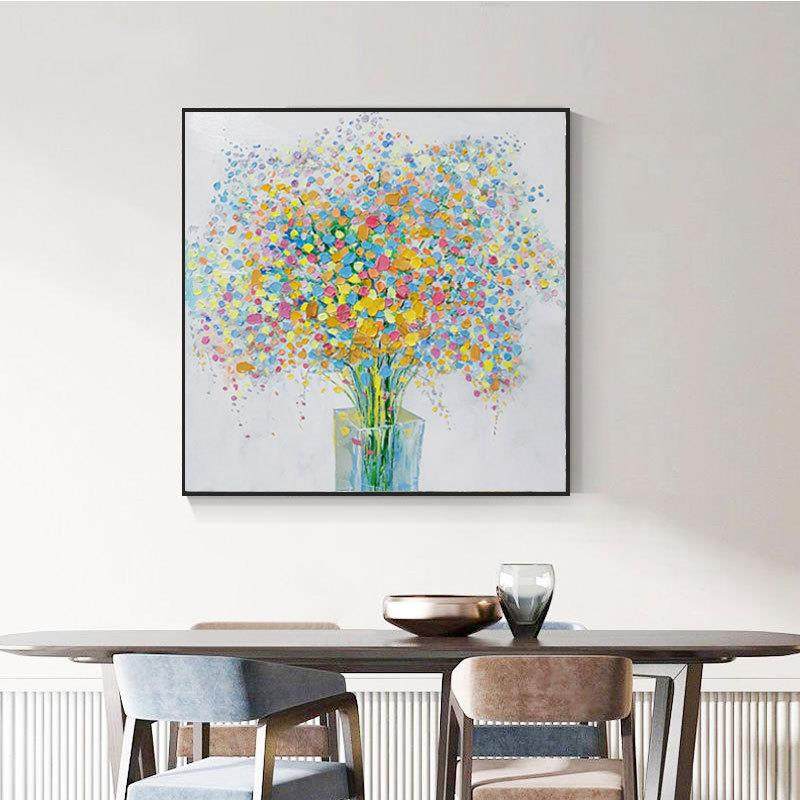 纯手绘轻奢风客厅餐厅花卉装饰画立体唯美式艺术油画简约卧室挂画,纺织面料/辅料/配套,纺织机械配件,淘宝优惠券,粉丝福利购,淘宝优惠卷