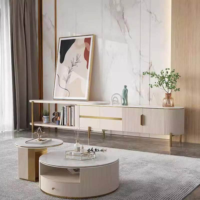 轻奢现代岩板伸缩电视柜高低圆茶几组合意式简约客厅中小户型地柜,机械设备,其他机械设备,淘宝优惠券,粉丝福利购,淘宝优惠卷