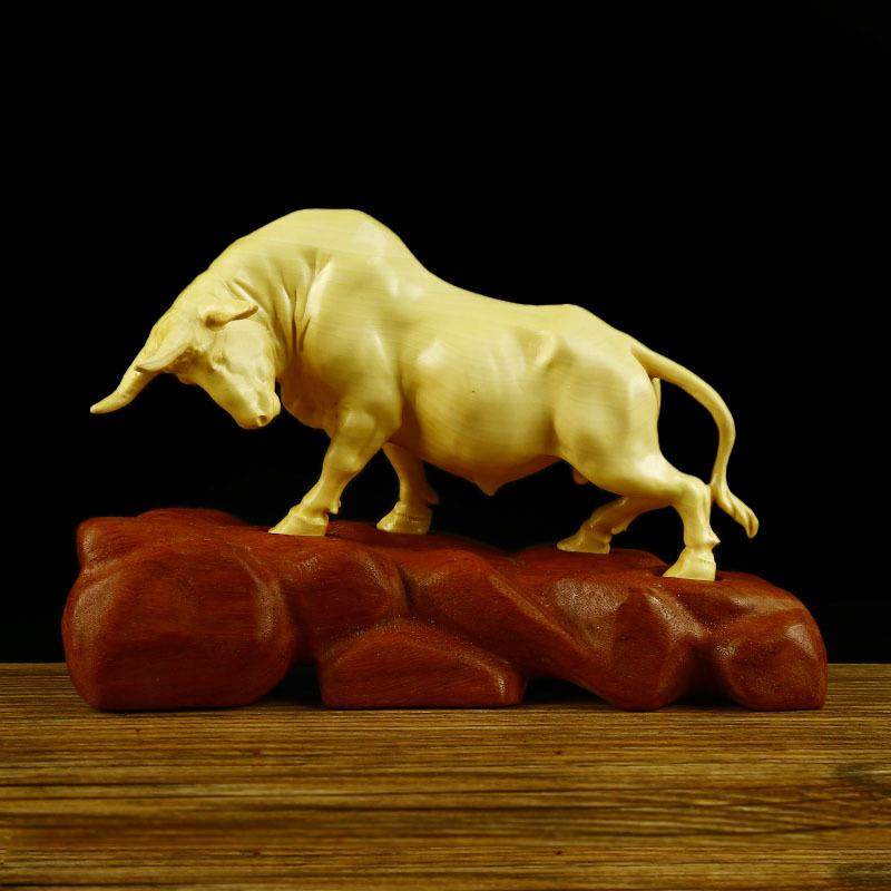 黄杨木雕刻手把件圣兽动物奋进办公室家居装饰牛势冲天生肖牛摆件,纺织面料/辅料/配套,纺织机械配件,淘宝优惠券,粉丝福利购,淘宝优惠卷