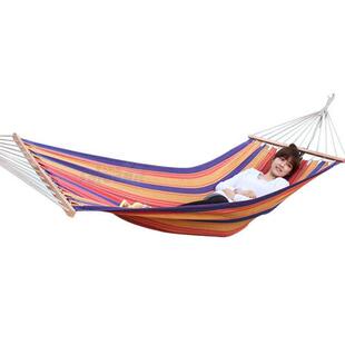 带木条帆布吊床木棍吊床加宽款不含绑绳配件