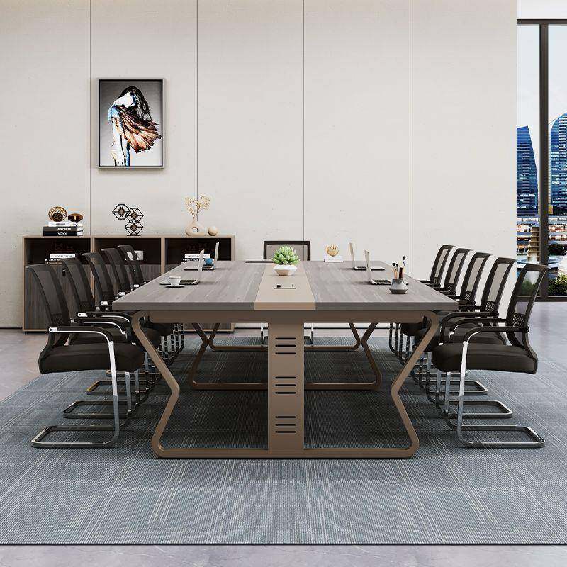 办公家具大型会议桌长桌小型简约现代会议室条桌培训洽谈桌椅组合