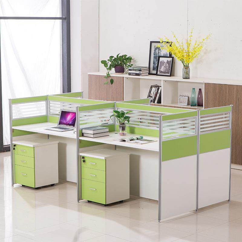 4/6人位屏风办公桌简约现代职员办公桌组合卡座屏风电脑桌办公桌