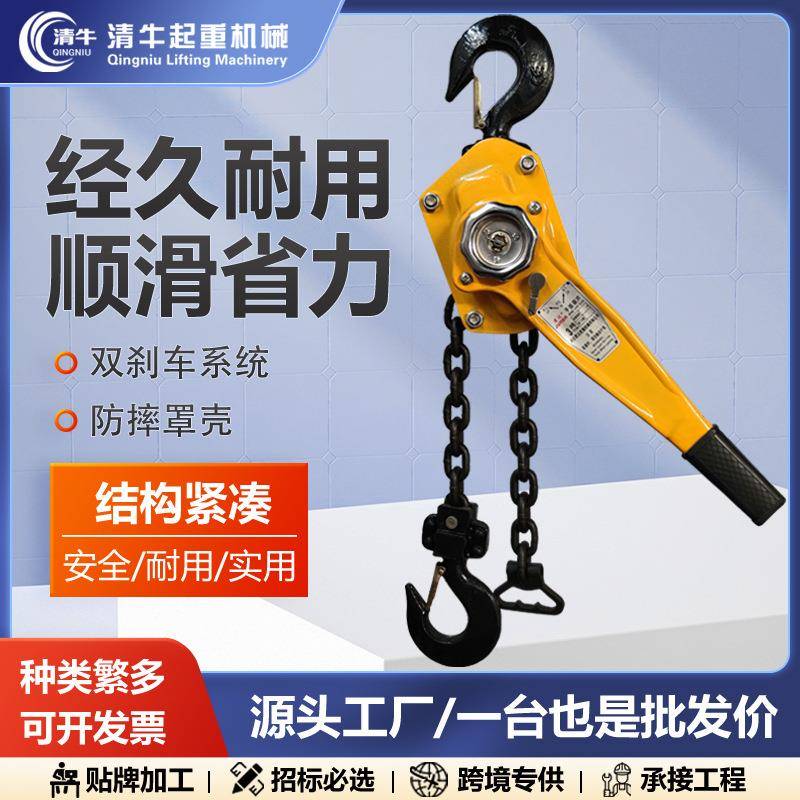 手扳葫芦倒链手板葫芦2tt牵引环链手摇葫芦HSH型链条手动葫芦