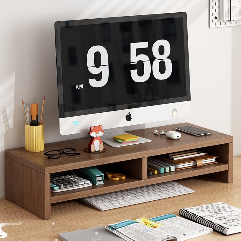 Desktop computer monitor lift stand office desktop shelf