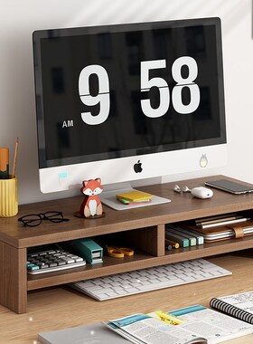 Desktop computer monitor lift stand office desktop shelf