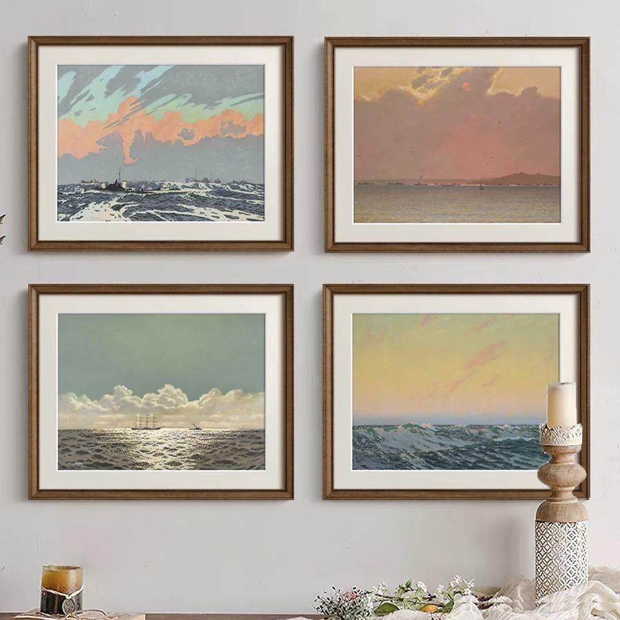 《海景》法式复古艺术客厅装饰画南洋中古风美式餐厅走廊挂画风景,机械设备,其他机械设备,淘宝优惠券,粉丝福利购,淘宝优惠卷