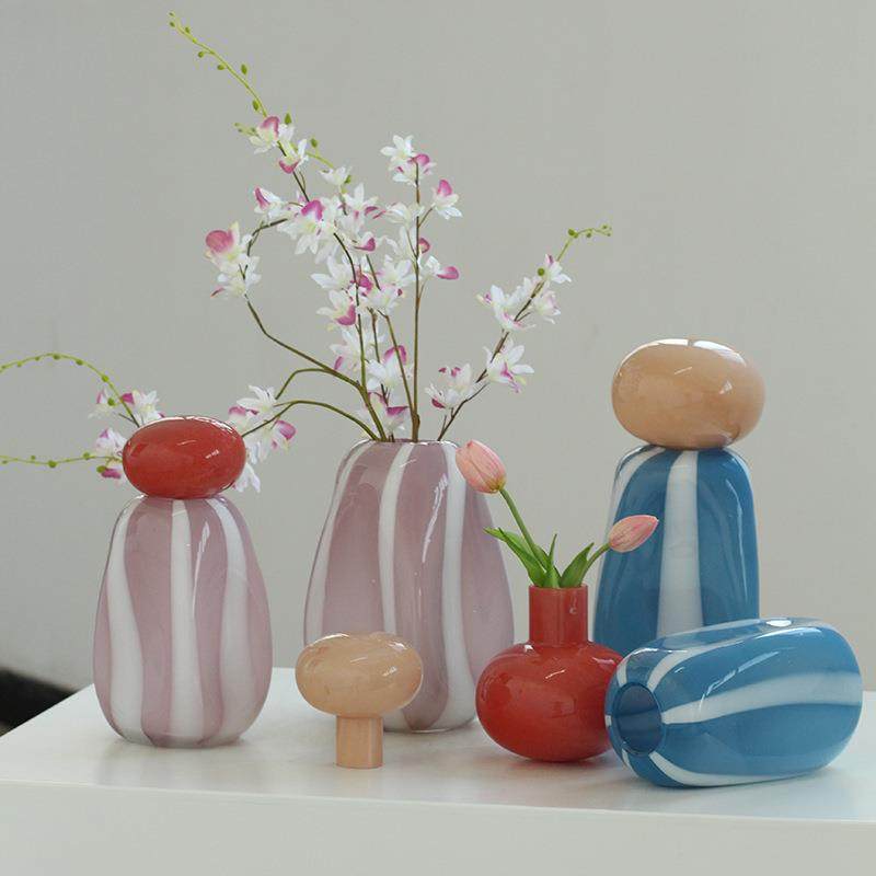 轻奢风创意吹制带盖不规则玻璃花瓶摆件软装设计师家居软装花器,机械设备,其他机械设备,淘宝优惠券,粉丝福利购,淘宝优惠卷