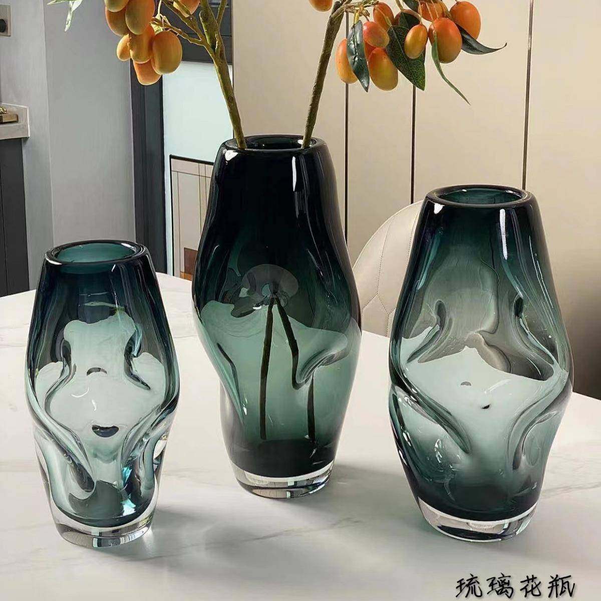 HJM-琉璃花瓶简约现代创意轻奢样板间工艺软装饰客厅玄关插花摆件,机械设备,其他机械设备,淘宝优惠券,粉丝福利购,淘宝优惠卷