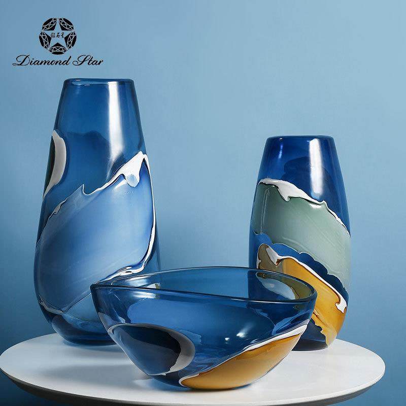 新中式国潮风玻璃花瓶样板房客厅创意高颜值插花器装饰摆件,机械设备,其他机械设备,淘宝优惠券,粉丝福利购,淘宝优惠卷