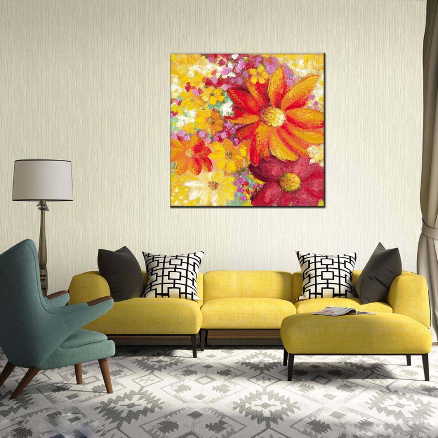 现代简约向日葵卧室床头油画卫生间装饰画儿童房浴室防水贴画壁画,机械设备,其他机械设备,淘宝优惠券,粉丝福利购,淘宝优惠卷