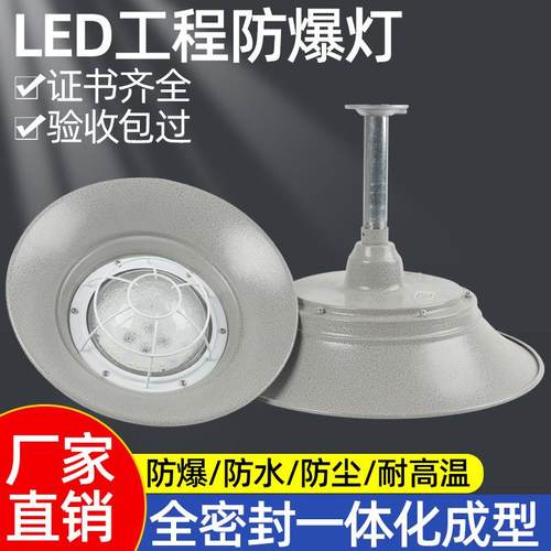 led防爆灯工矿灯100W防水防尘防腐吊灯厂房车间三防灯200W隔爆灯