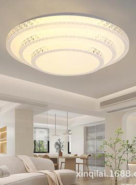 新款简约吸顶卧室灯白色主卧灯小客厅灯现代LED房间灯大阳台面包