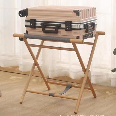实木可折叠行李架家用宾馆民宿衣服行李箱置物架宿舍双层收纳架