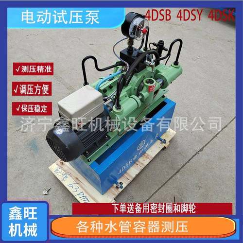 鑫旺电动试压泵高压柱塞泵PPR水管打压机管道打压泵4dsy-100公斤
