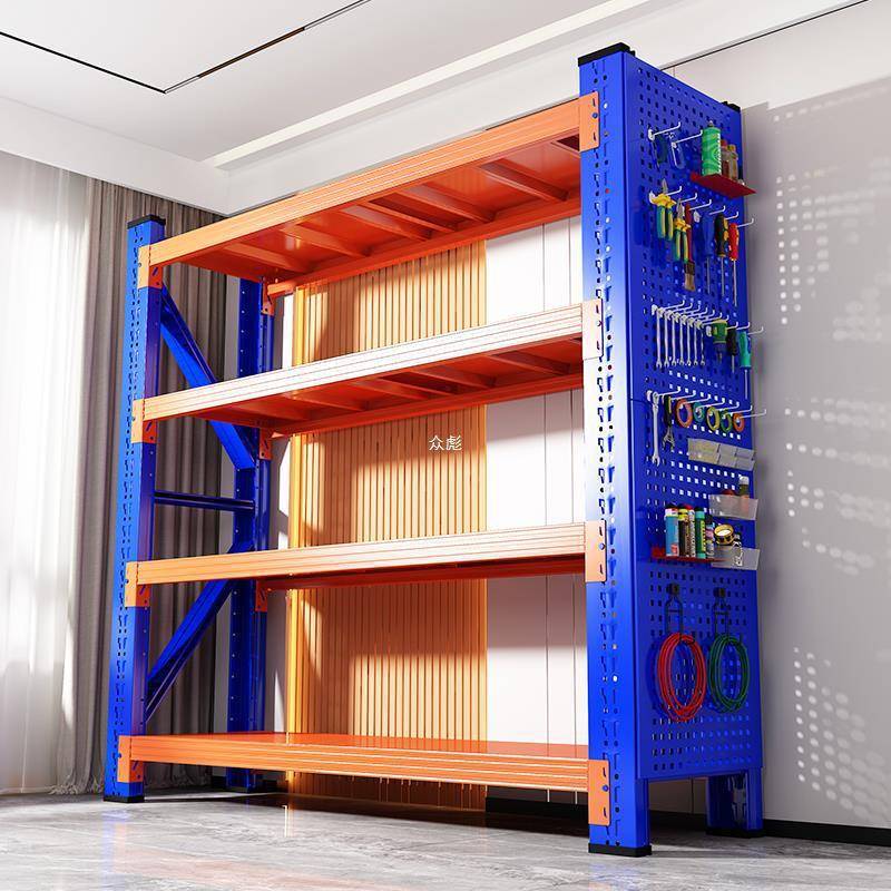 仓储货架仓库重型储物架快递超市多层置物架地下室车库靠墙工具架