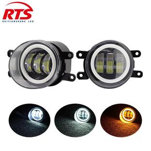 适用丰田凯美瑞3.5英寸30w斜口带光圈LED雾灯天使眼透镜雾灯