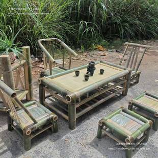 竹桌子茶几竹子桌椅现货全套纯手工制作楠竹饭桌茶桌老式农家方桌