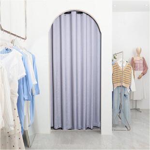 试衣间门帘服装店服装店移动换衣帘门洞布帘帘子墙角窗帘