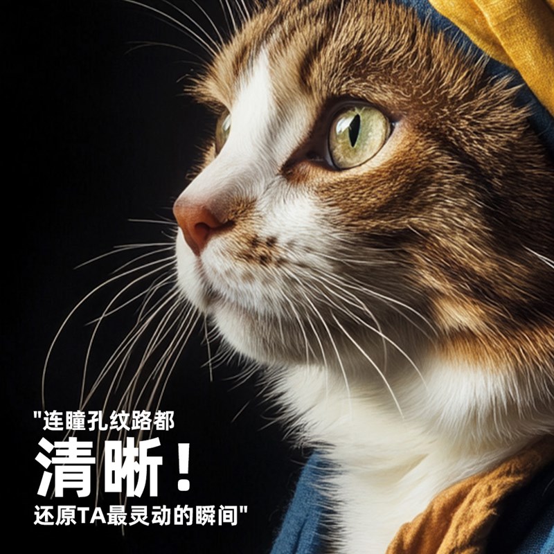 宠物肖像画定制油画装饰画喷绘创意生日礼物纪念猫咪狗狗画定制图片