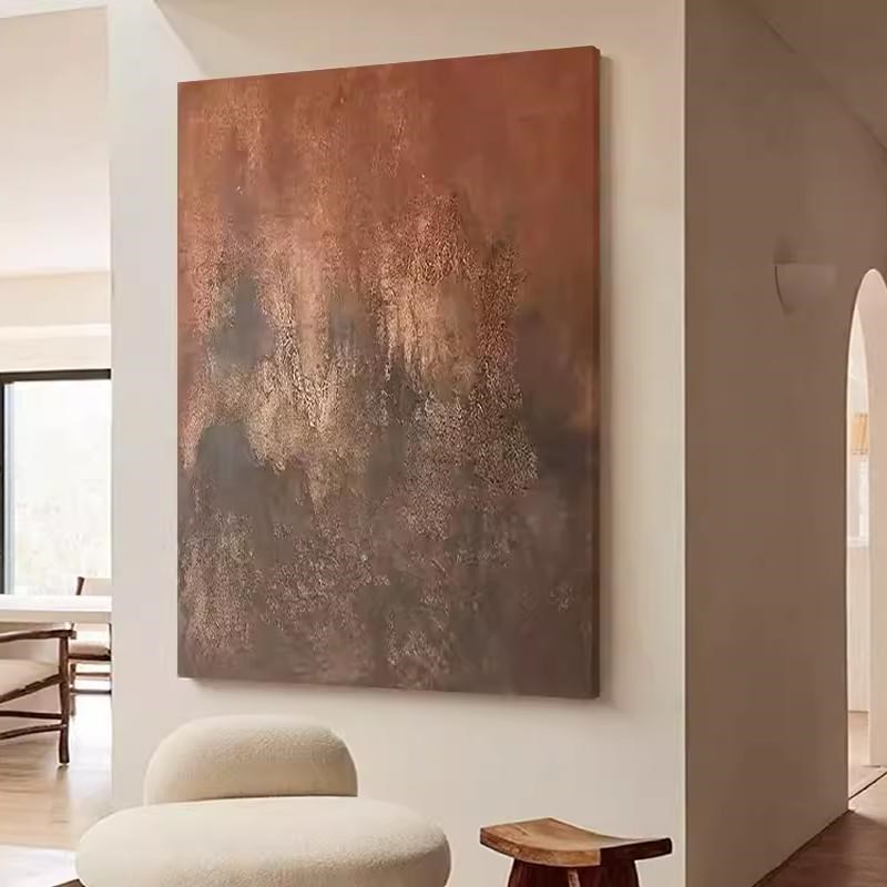 无框画】高清喷绘侘寂风大幅客厅装饰画现代简约餐厅玄关抽象挂画图片
