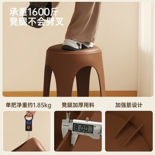 简约椅子三软包梦高古塑料凳子中圆凳叠餐桌备家用加厚可放用板凳