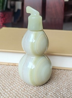 阿富汗玉葫芦玉石摆件开盖空心福禄装饰客厅卧室摆设平安家用礼品