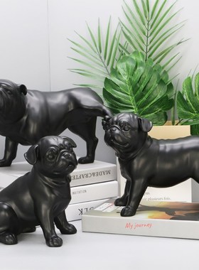 招财狗法斗犬摆件树脂工艺招财镇宅办公室桌面装饰乔迁开业送礼品