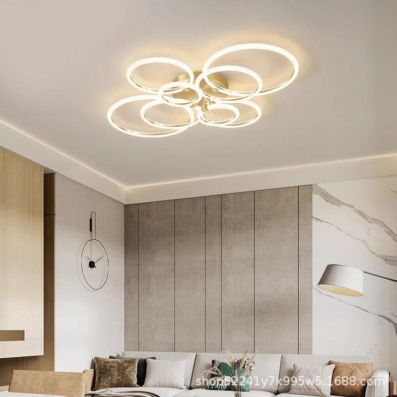客厅灯简约现代吸顶灯圆环形大厅灯具大气家用创意轻奢led卧室灯