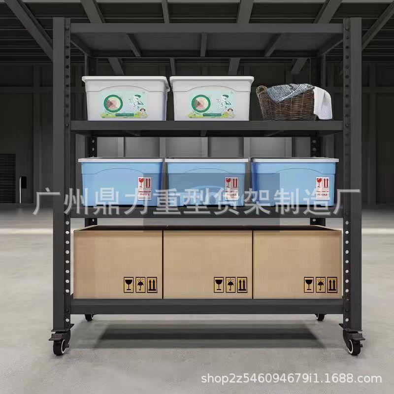 重型货架可移动带轮子置物架多层加厚仓库物料推车储物铁架子家用