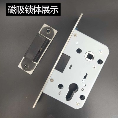 室内门锁金色铜拉丝分体锁套装简约卧室磁吸静音房门现代木门锁