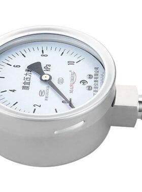 EBF哑光a 耐腐蚀 压力表YP微压表盒402010不锈钢膜30K耐高温 0