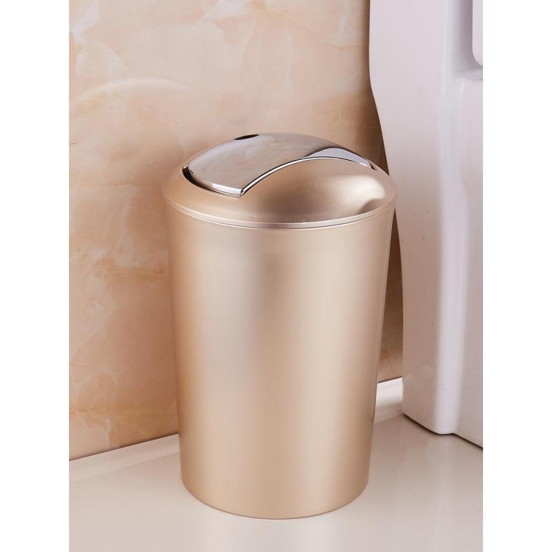 卫生间欧式创意垃圾桶家用客厅卧室厨房垃圾筒大号小号有盖纸篓