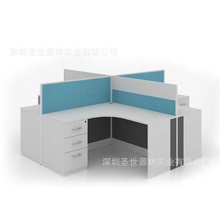 员工职员电脑办公桌工位屏风l型简约现代工业风卡座卡位转角组合