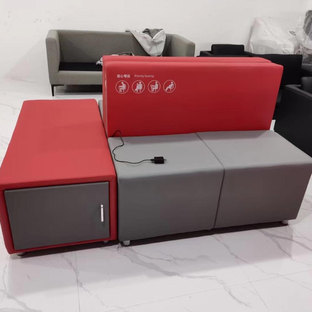 工商银行农业银行大厅排号区等候区双面组合卡座沙发公共场所沙发