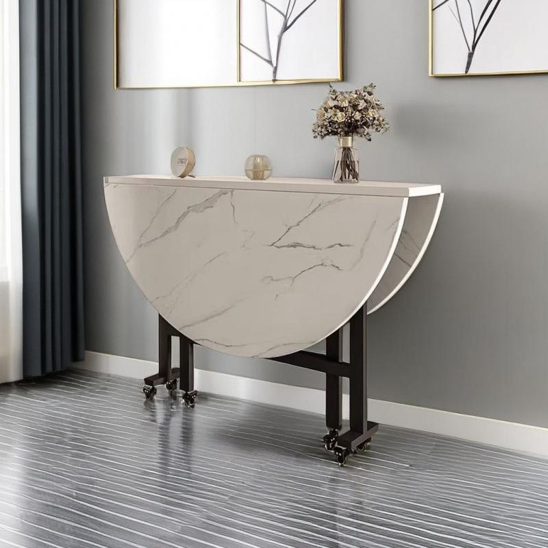 折叠桌可移动简易圆形桌子餐桌饭桌家用小户型农村折叠大圆桌外贸