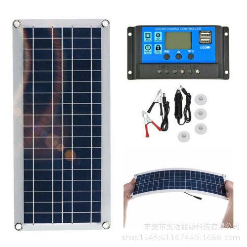 轻薄柔性多晶硅10W带PWM控制器光伏太阳能充电板太阳能充电器