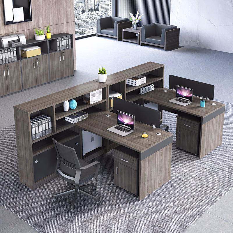 职员组合办公桌子办公室员工电脑桌椅简约屏风隔断双人财务办公桌