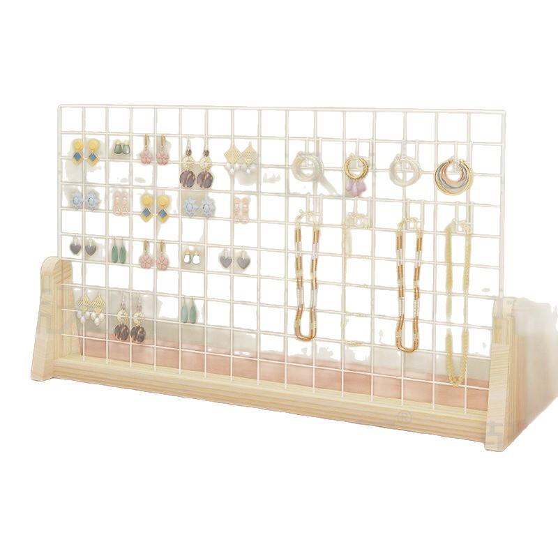 桌面铁艺网格首饰置物架饰品摆摊挂件幼儿园作品展示