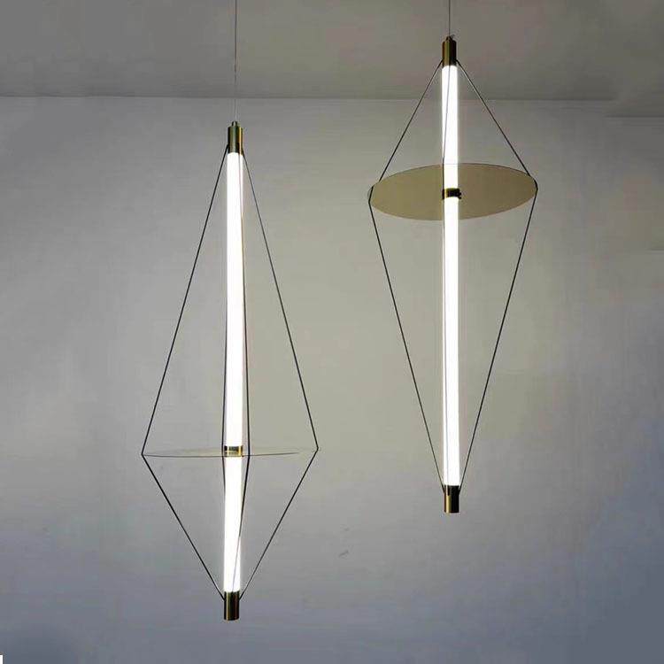 意大利设计师极简线条餐厅吊灯现代别墅客厅样板房卧室床头吊灯