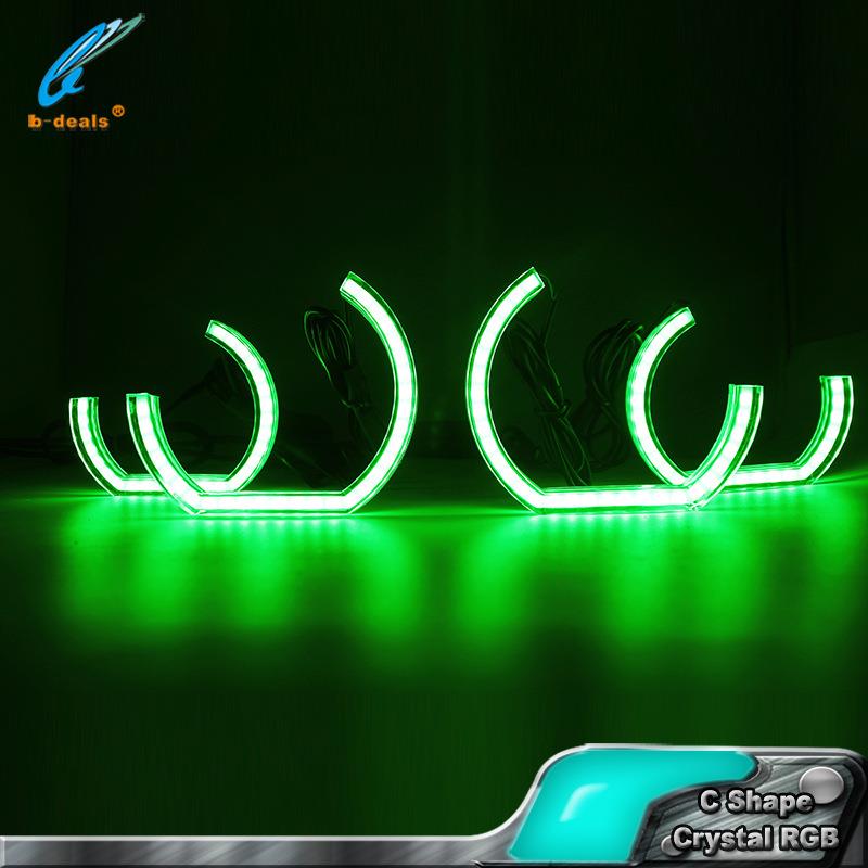 适用于宝马E82E87E90E92F10F30C型RGB七彩水晶天使眼