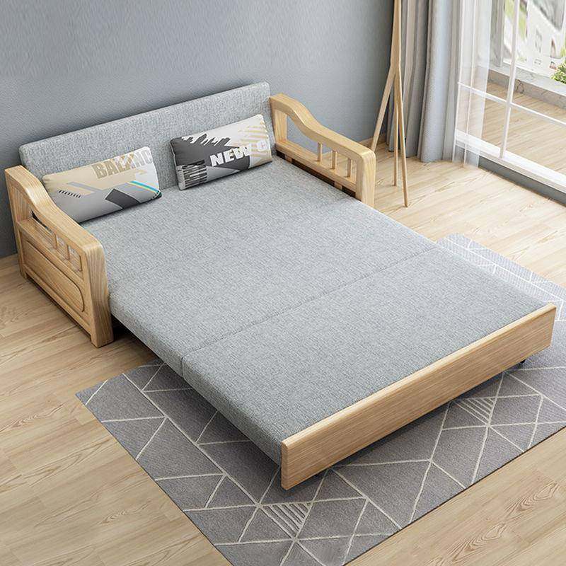 JGP1实木沙发床二用可储物小户型拉伸现代新中式简约布艺畅销款CS